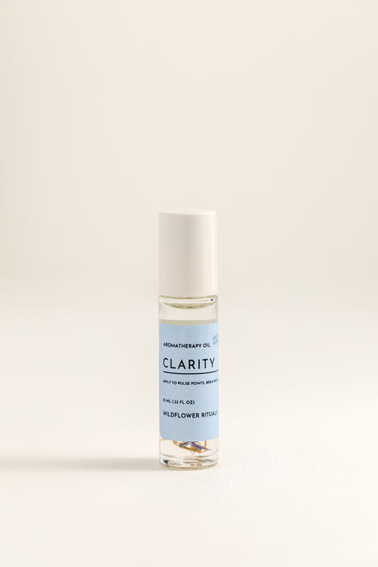 Clarity Aromatherapy Oil Roller - Cypress Lavender Rose Geranium