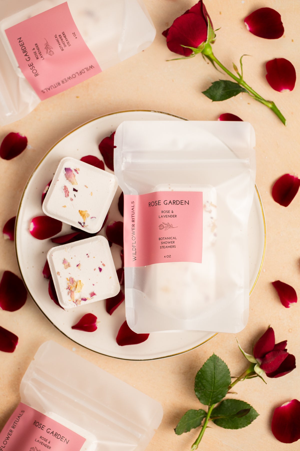 Rose Garden Botanical Shower Steamers - Rose Lavender