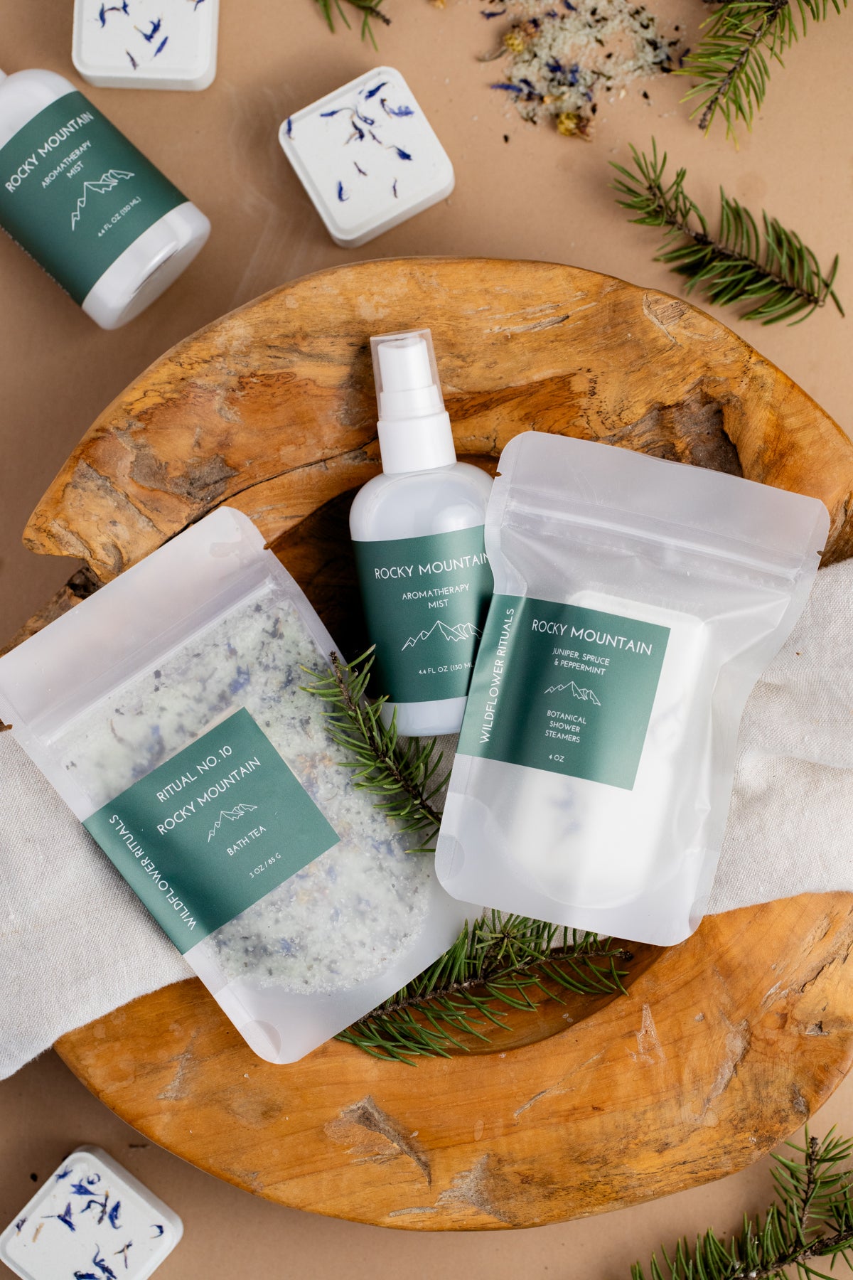 Rocky Mountain Botanical Shower Steamers - Juniper, Spruce & Peppermint