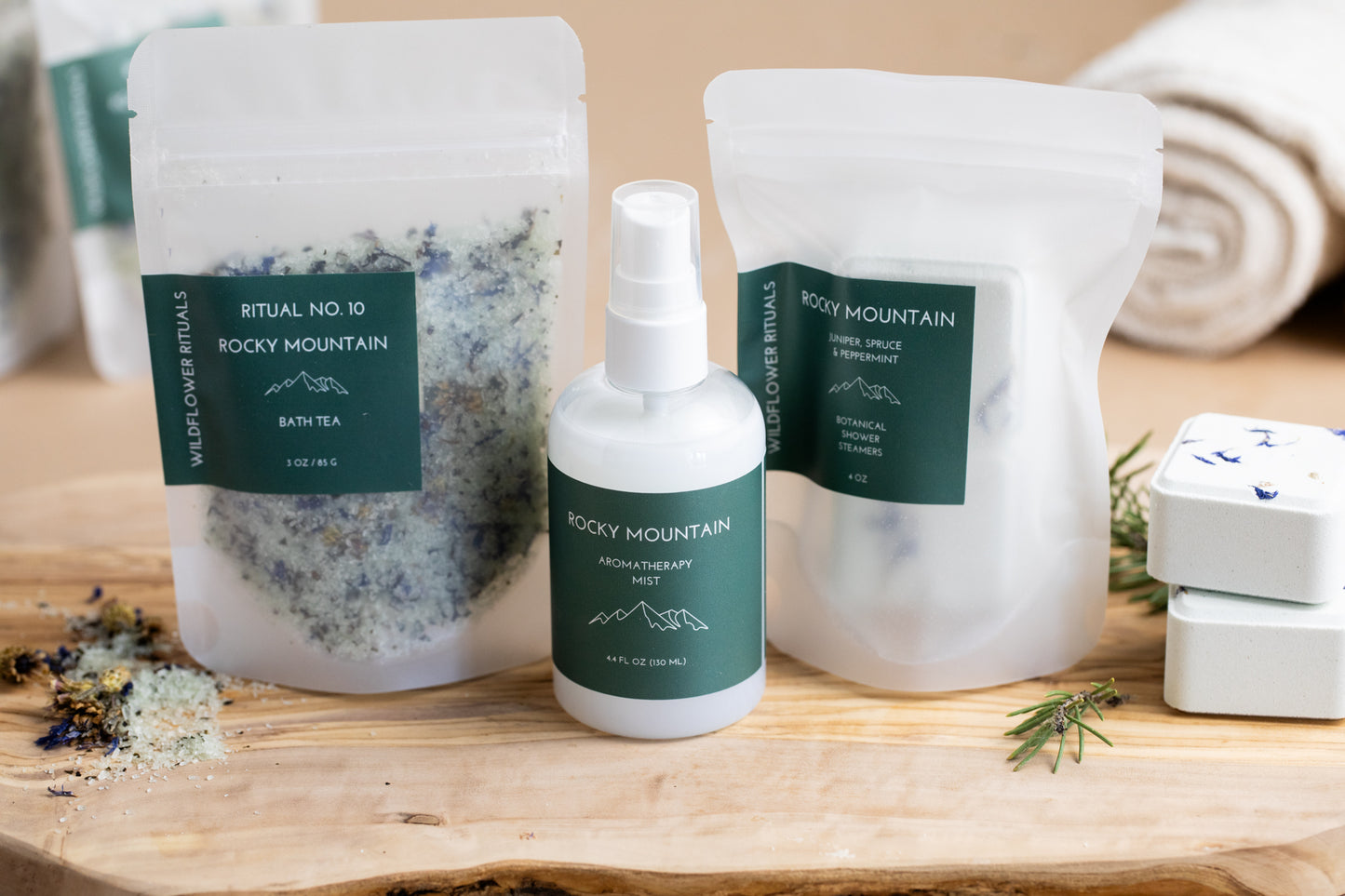 Rocky Mountain Botanical Shower Steamers - Juniper, Spruce & Peppermint
