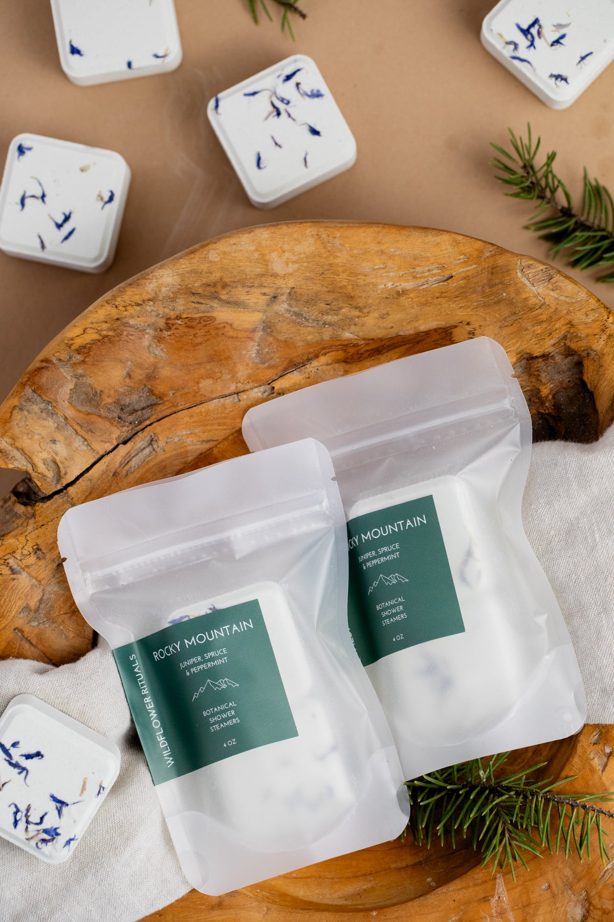 Rocky Mountain Botanical Shower Steamers - Juniper, Spruce & Peppermint