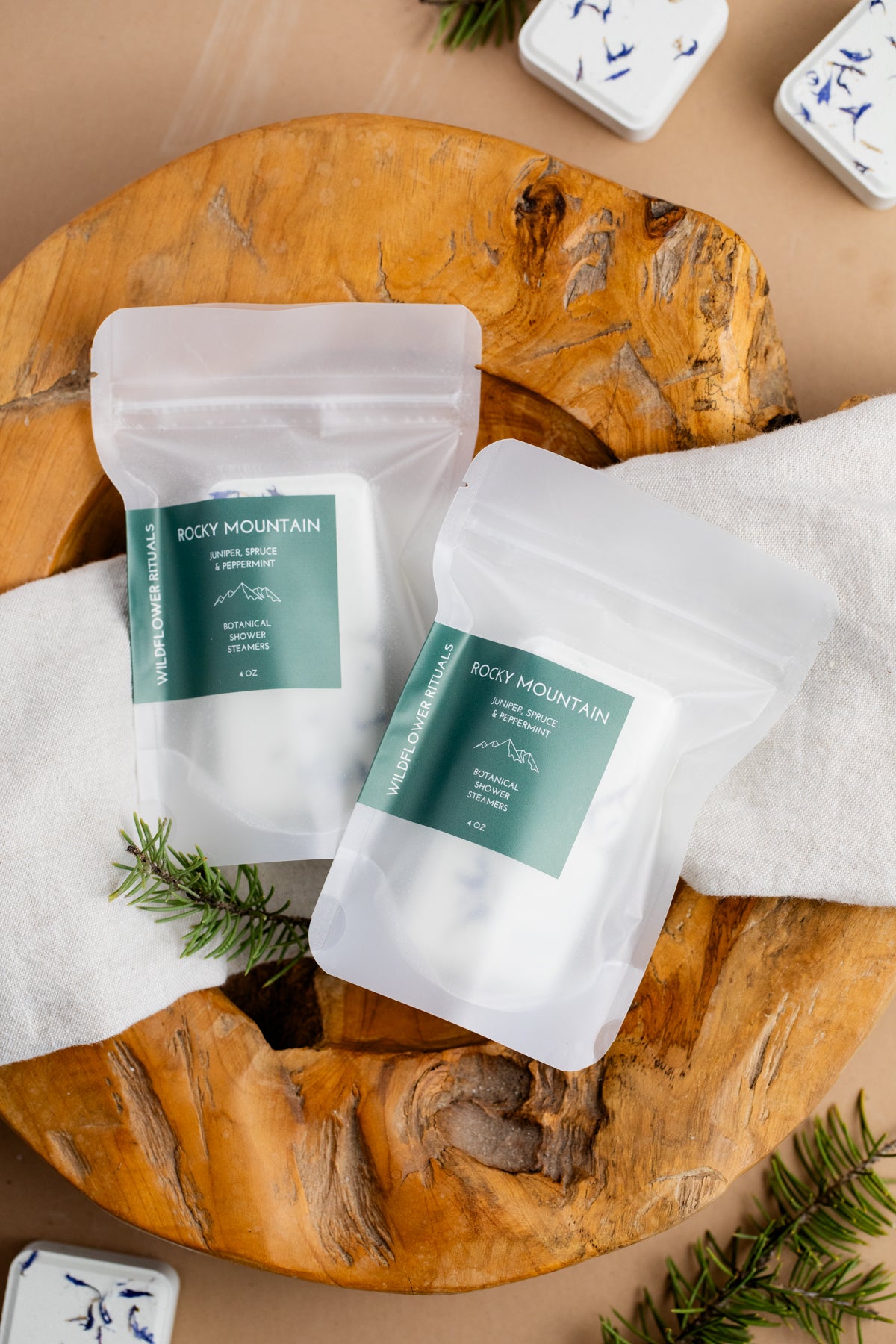 Rocky Mountain Botanical Shower Steamers - Juniper, Spruce & Peppermint
