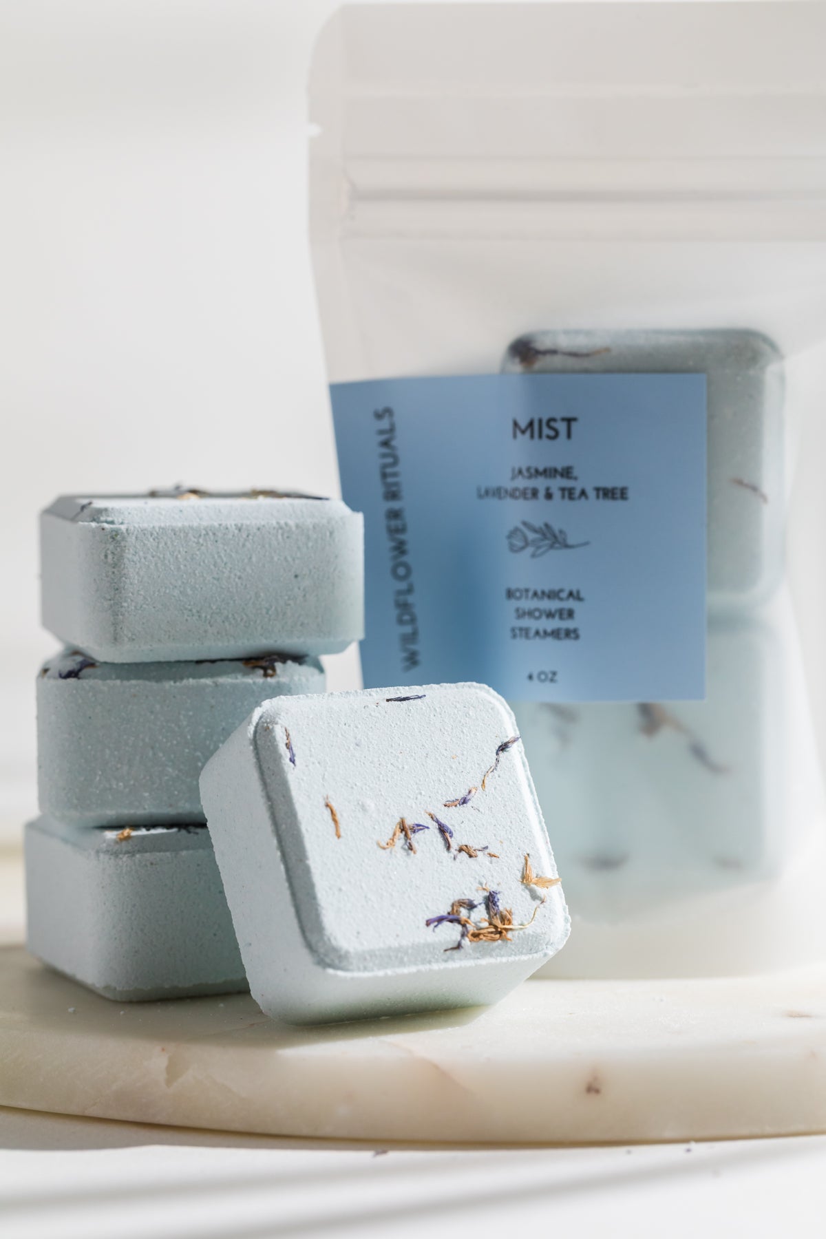 Mist Botanical Shower Steamers - Jasmine Lavender Tea Tree