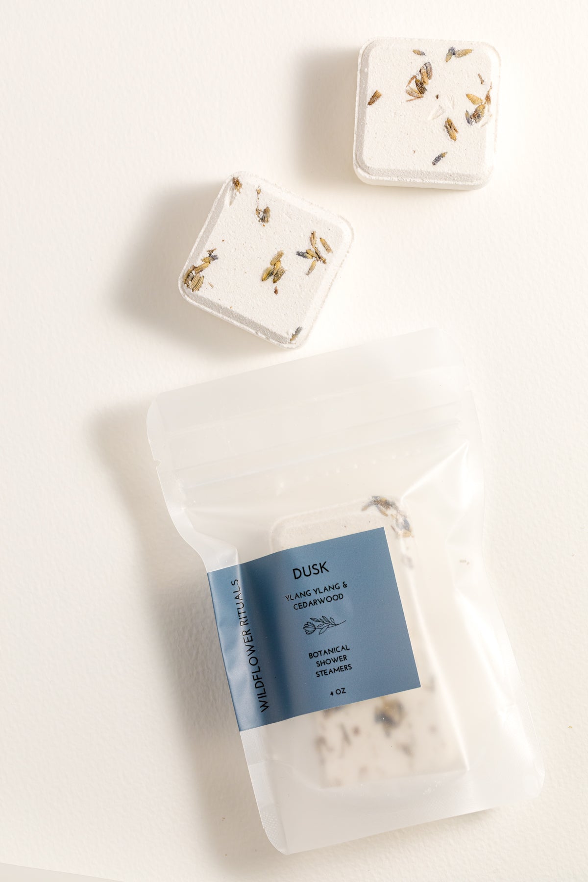 Dusk Shower Steamers | Ylang Ylang Cedarwood | Wildflower Rituals